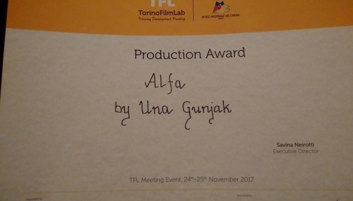 Una Gunjak’s <em>Alfa </em>receives 50 000 EUR grant at Torino Film Lab related image