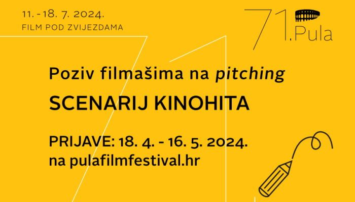 Pulski filmski festival: otvoren poziv za pitching 'Scenarij kinohita'povezana slika