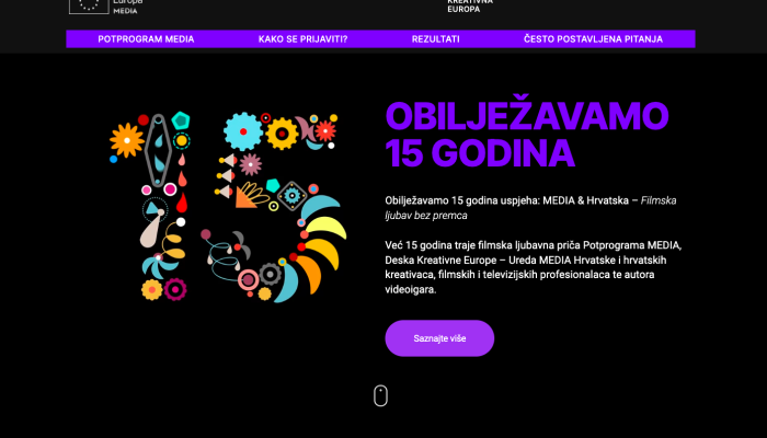 DKE – Ured MEDIA Hrvatske predstavlja novi izgleda mrežne stranicepovezana slika