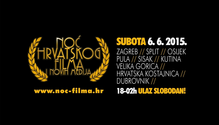 Druga Noć hrvatskog filma i novih medija održava se u subotu, 6. lipnja u devet gradovapovezana slika