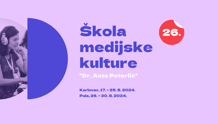 Otvorene prijave za 26. izdanje Škole medijske kulture 'Dr. Ante Peterlić' u Karlovcu i Pulipovezana slika